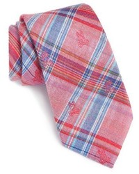 Cravatta di seta scozzese rosa