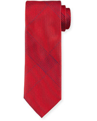 Cravatta di seta scozzese rossa