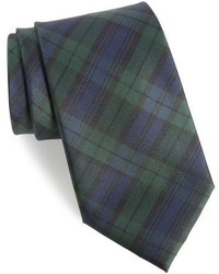 Cravatta di seta scozzese verde scuro