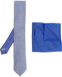 Cravatta di seta stampata azzurra di Canali
