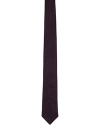 Cravatta di seta stampata blu scuro di Zegna