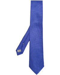 Cravatta di seta stampata blu di Canali