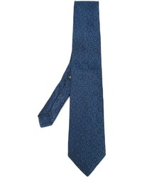 Cravatta di seta stampata blu di Etro