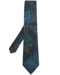 Cravatta di seta stampata foglia di tè di Etro