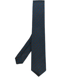 Cravatta di seta stampata foglia di tè di Kiton