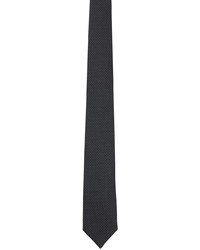 Cravatta di seta stampata grigio scuro di Tiger of Sweden