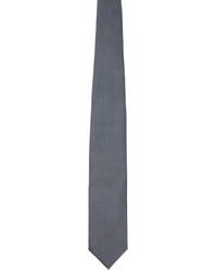 Cravatta di seta stampata grigio scuro di Tiger of Sweden