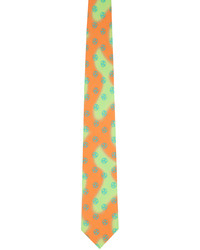 Cravatta di seta stampata lime di Liberal Youth Ministry