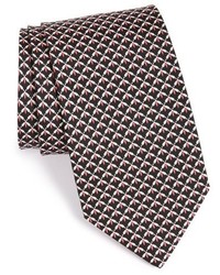 Cravatta di seta stampata nera