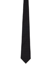 Cravatta di seta stampata nera di Comme des Garcons Homme Deux