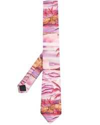 Cravatta di seta stampata rosa di Tommy Jeans
