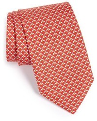 Cravatta di seta stampata rossa