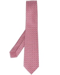 Cravatta di seta stampata rossa di Bulgari