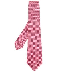 Cravatta di seta stampata rossa di Kiton