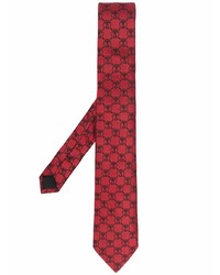 Cravatta di seta stampata rossa di Moschino