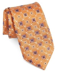 Cravatta di seta tessuta arancione