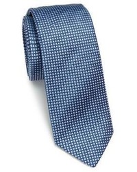 Cravatta di seta tessuta blu