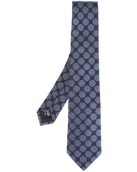 Cravatta di seta tessuta blu di Giorgio Armani