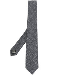 Cravatta di seta tessuta grigia di Z Zegna