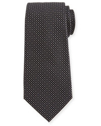 Cravatta di seta tessuta grigio scuro