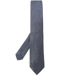Cravatta di seta tessuta grigio scuro di Kiton