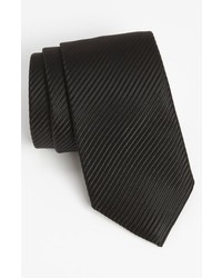Cravatta di seta tessuta nera