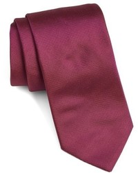 Cravatta di seta tessuta viola melanzana