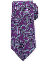 Cravatta di seta tessuta viola