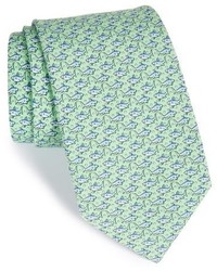 Cravatta di seta verde menta