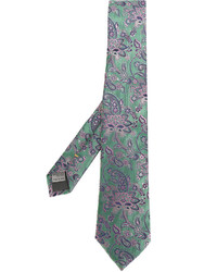 Cravatta di seta verde menta di Canali