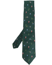 Cravatta di seta verde scuro di Etro