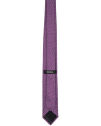 Cravatta di seta viola di Zegna