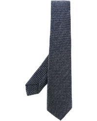 Cravatta geometrica blu scuro di Barba