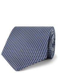 Cravatta geometrica blu scuro di Dunhill