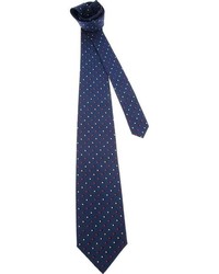Cravatta geometrica blu scuro di Salvatore Ferragamo