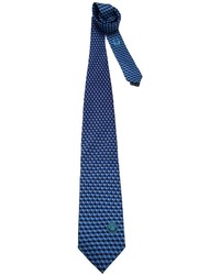 Cravatta geometrica blu di Versace