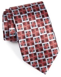 Cravatta geometrica bordeaux