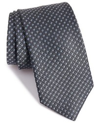 Cravatta geometrica grigio scuro