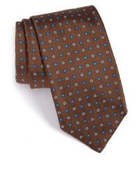 Cravatta geometrica marrone