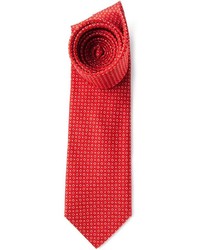 Cravatta geometrica rossa di Brioni