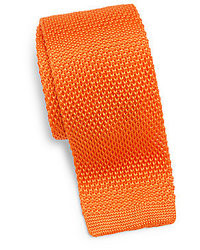 Cravatta lavorata a maglia arancione