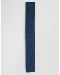 Cravatta lavorata a maglia blu scuro di Asos