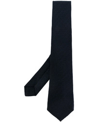 Cravatta lavorata a maglia blu scuro di Kiton