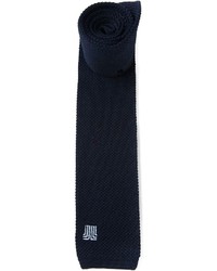 Cravatta lavorata a maglia blu scuro di Lanvin