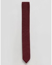 Cravatta lavorata a maglia bordeaux di Asos