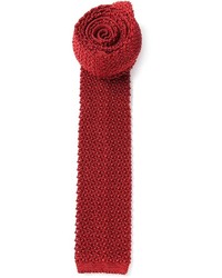 Cravatta lavorata a maglia bordeaux di Ermenegildo Zegna