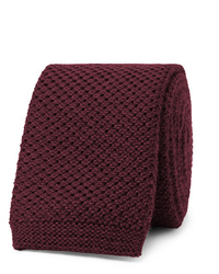 Cravatta lavorata a maglia bordeaux di Hugo Boss