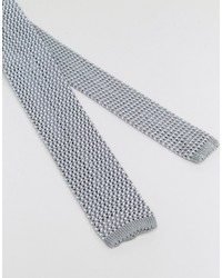 Cravatta lavorata a maglia grigia di Asos