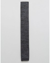 Cravatta lavorata a maglia grigio scuro di Asos