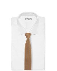 Cravatta lavorata a maglia marrone chiaro di Caruso
